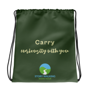 Story Walking Drawstring Bag